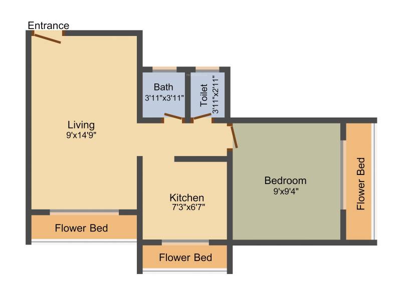 Pruthvi Apartment (1BHK+1T (603 sq ft) 603 sq ft)