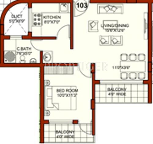 IN Evince (1BHK+1T (785 sq ft) 785 sq ft) IN Evince (1BHK+1T (785 sq ft) 785 sq ft)