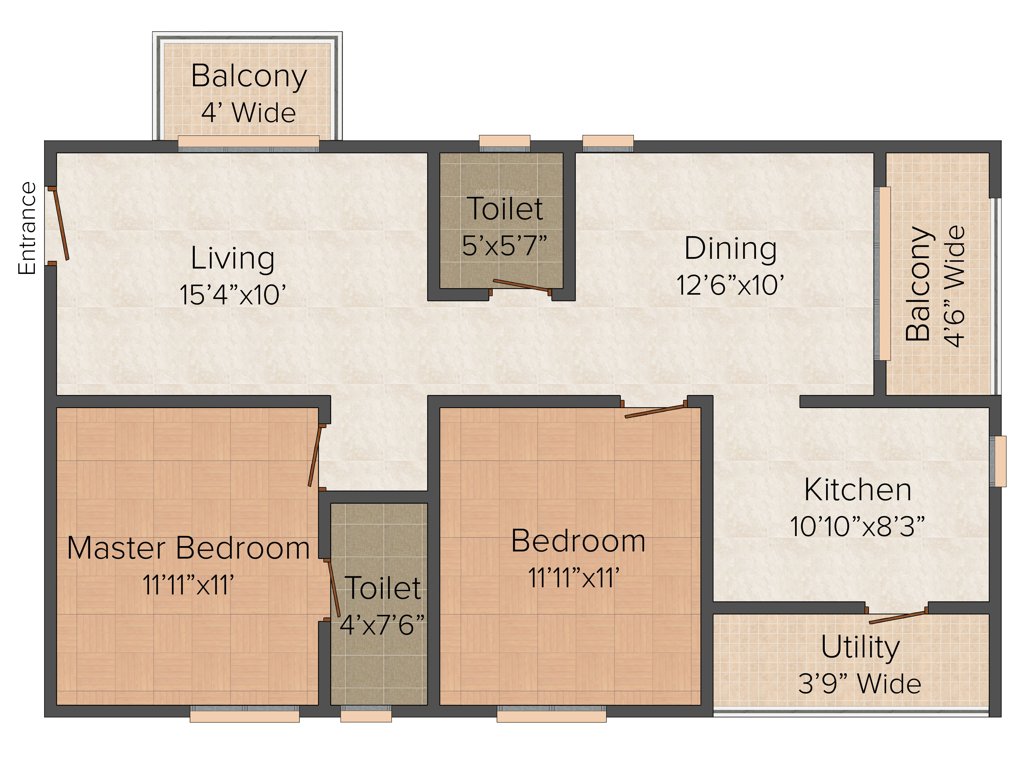 Aashrayaa Aashrayaa Serenity (2BHK+2T (1,132 sq ft) 1132 sq ft)