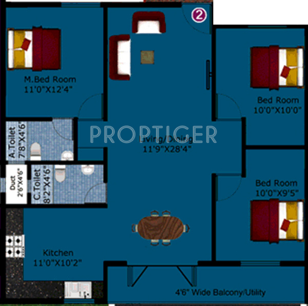 DS Silver Nest (3BHK+2T (1,500 sq ft) 1500 sq ft) DS Silver Nest (3BHK+2T (1,500 sq ft) 1500 sq ft)