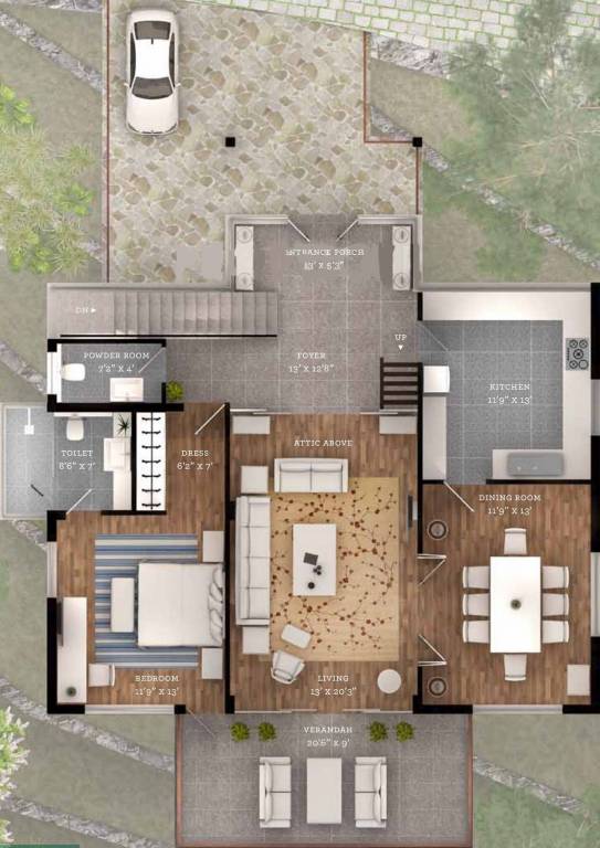  hill home villa Floor Plan Ground Floor Plan