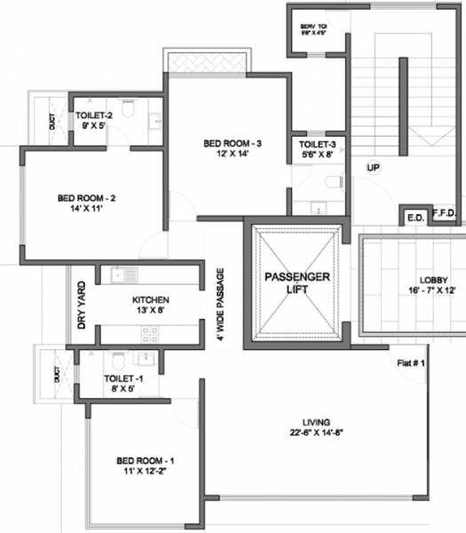 Man Shanti Sadan (3BHK+3T (1,110 sq ft) 1110 sq ft)