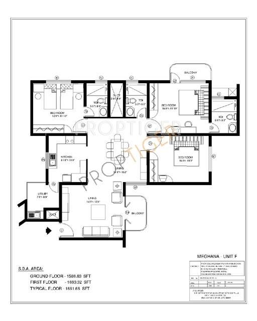 ACS ACS Meghana and Shalini Towers (3BHK+3T (1,681 sq ft) 1681 sq ft)