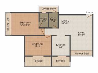 Bhagwati Imperia (2BHK+2T (1,240 sq ft) 1240 sq ft)