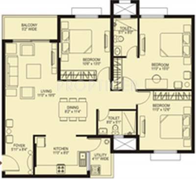 MMG Aishwarya Royal (3BHK+3T (1,500 sq ft) 1500 sq ft)