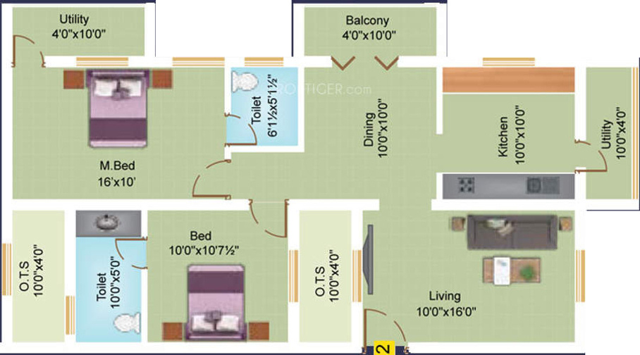 Sree Daksha Aadrika (2BHK+2T (1,265 sq ft) 1265 sq ft) Sree Daksha Aadrika (2BHK+2T (1,265 sq ft) 1265 sq ft)