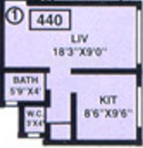 Baria Ambo Vihar (1BHK+1T (440 sq ft) 440 sq ft)