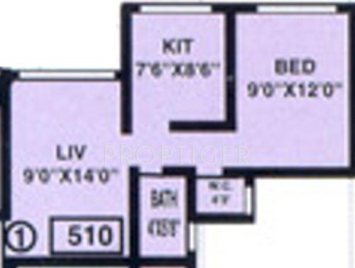 Baria Ambo Vihar (1BHK+1T (510 sq ft) 510 sq ft)