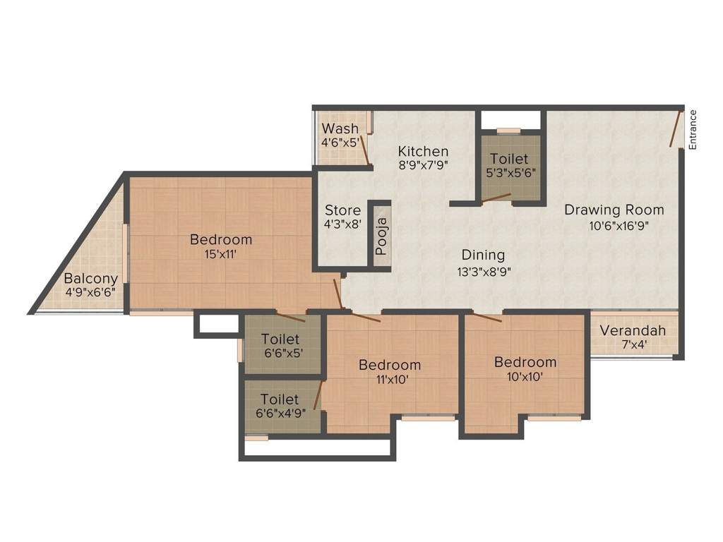 Anchor Yash Arian (3BHK+3T (1,620 sq ft) 1620 sq ft)