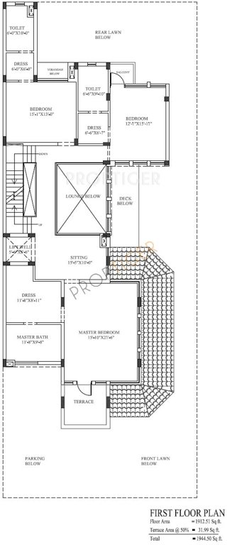 Jaypee Jaypee Villas (5BHK+7T (5,865 sq ft)   Servant Room 5865 sq ft)