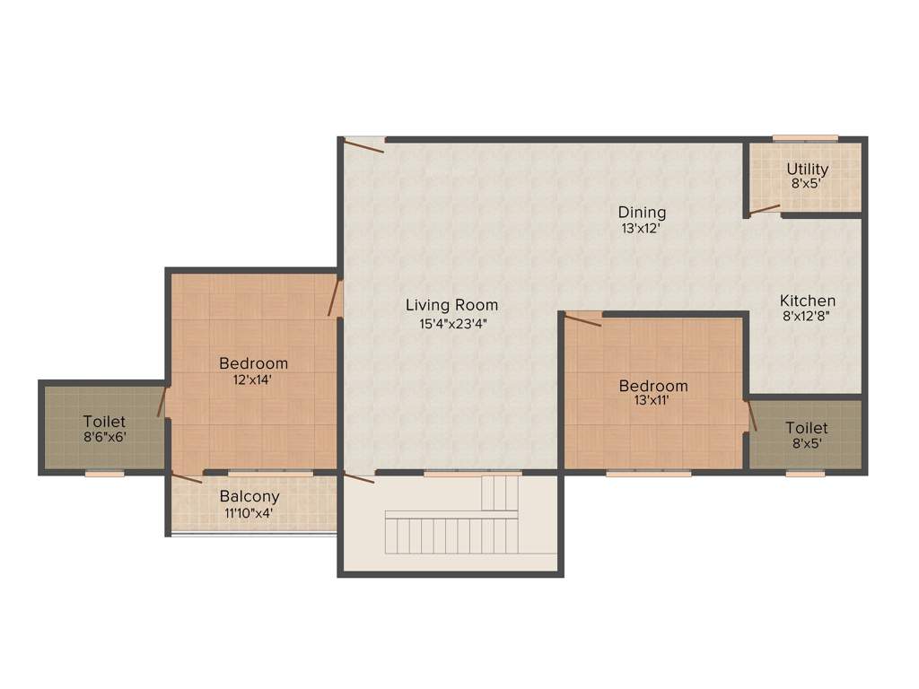 Premier Redwood (2BHK+2T (1,525 sq ft) 1525 sq ft)