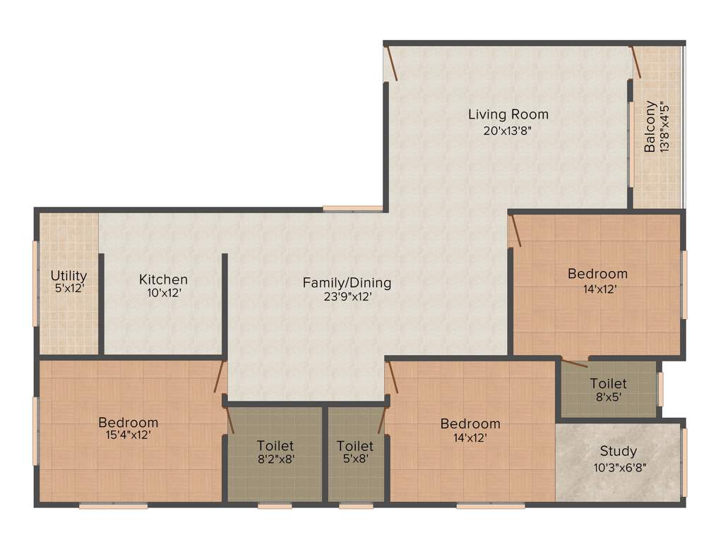 Premier Redwood (3BHK+3T (1,991 sq ft) 1991 sq ft)