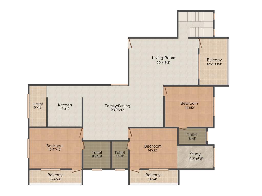 Premier Redwood (3BHK+3T (2,306 sq ft) 2306 sq ft)