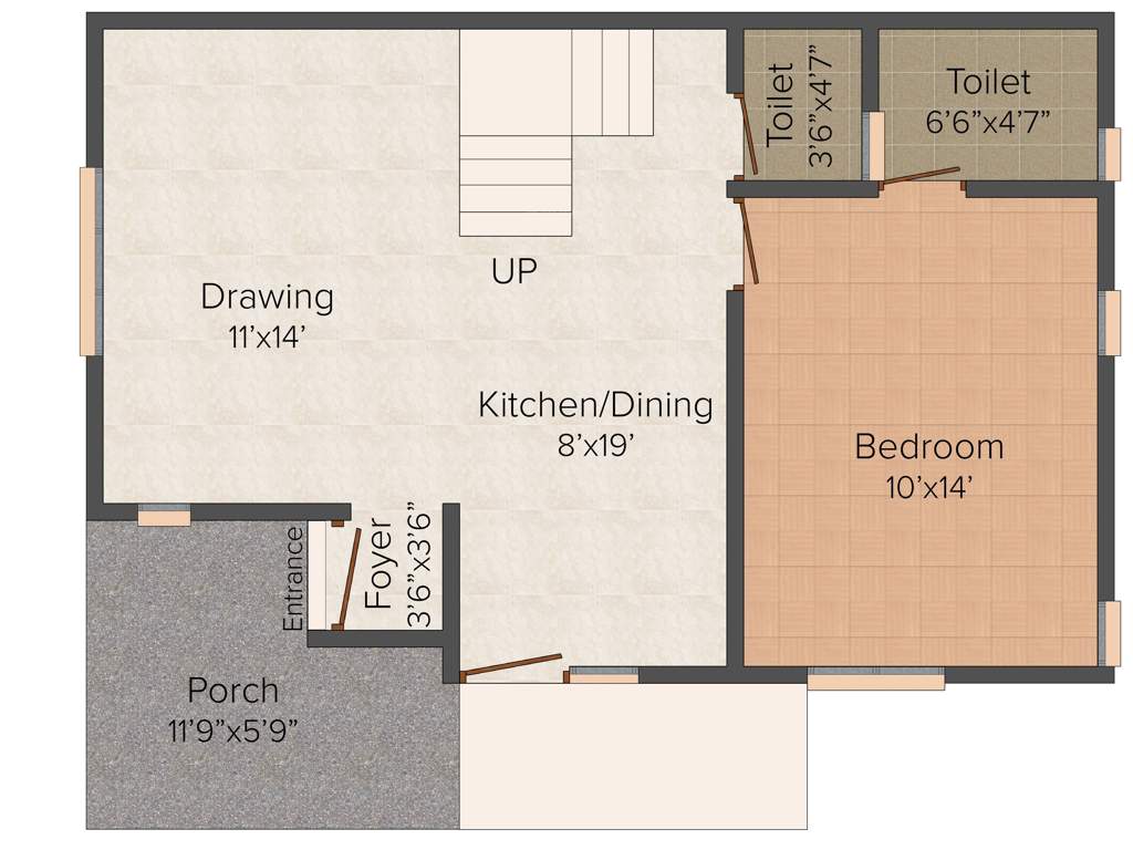 Ashirvad Radha Smaran 3BHK+3T (1,350 sq ft)
