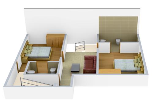 Ashirvad Radha Smaran 3BHK+3T (1,350 sq ft)