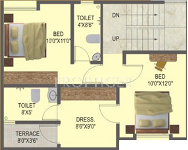 Ujwal Homes Gold Ember Villa (3BHK+3T (2,127 sq ft) 2127 sq ft)