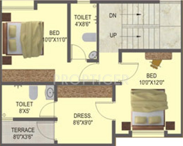 Ujwal Homes Gold Ember Villa (3BHK+3T (2,046 sq ft) 2046 sq ft)
