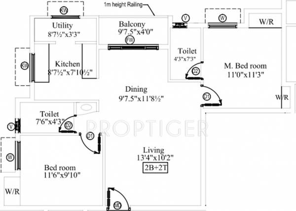 Marutham Breeze (2BHK+2T (1,055 sq ft) 1055 sq ft)