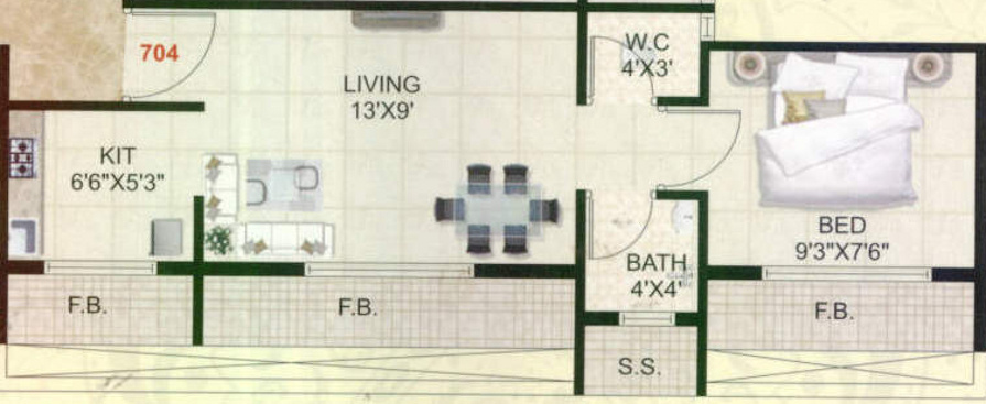 Sitaram Kutir (1BHK+1T (680 sq ft) 680 sq ft) Sitaram Kutir (1BHK+1T (680 sq ft) 680 sq ft)