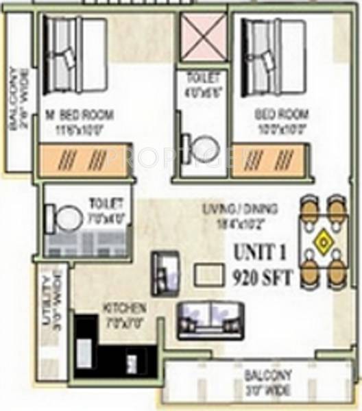 Prabhavathi Park View (2BHK+2T (920 sq ft) 920 sq ft) Prabhavathi Park View (2BHK+2T (920 sq ft) 920 sq ft)