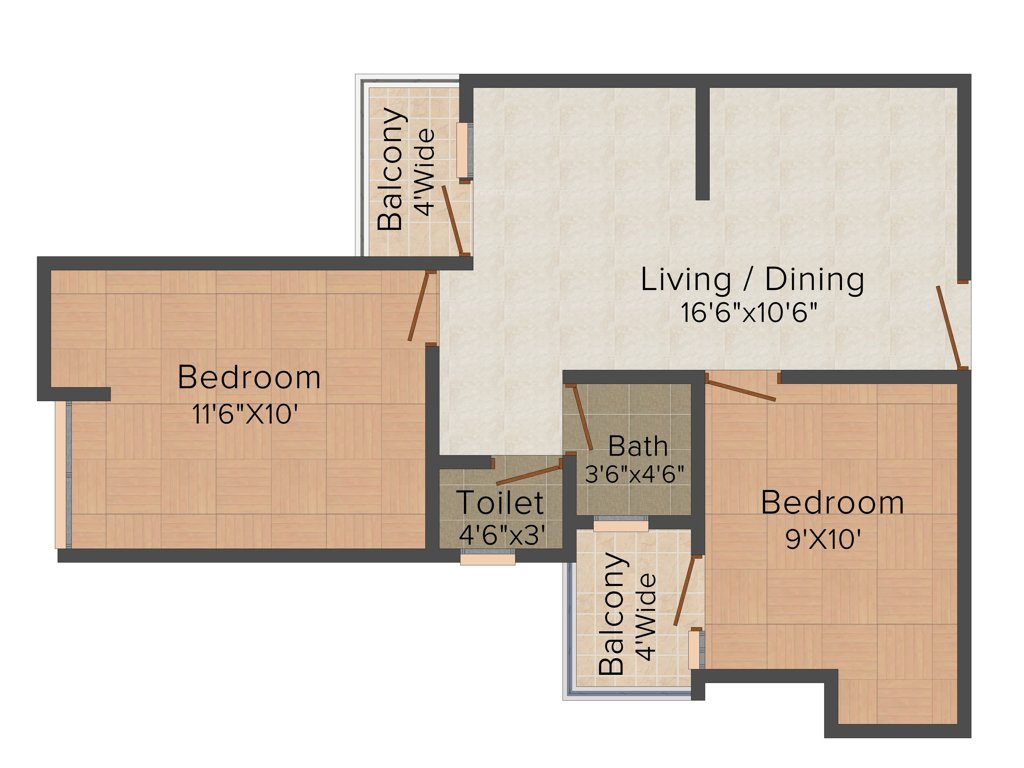 Piyush Parnakuti (2BHK+2T (740 sq ft) 740 sq ft)