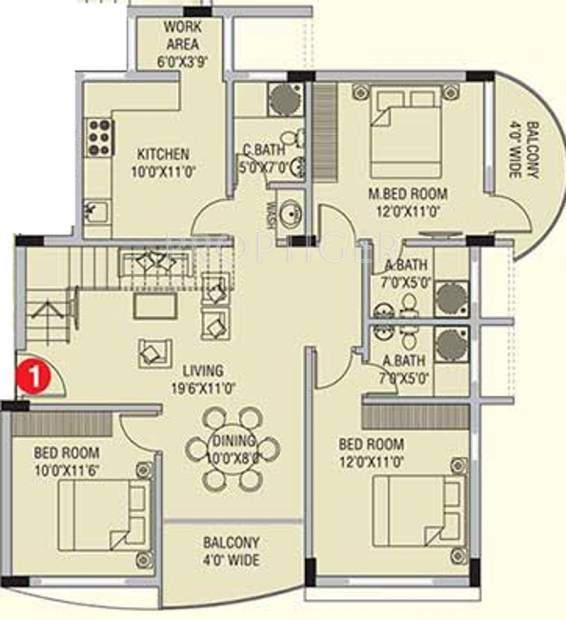 IN Impala (3BHK+3T (2,145 sq ft) 2145 sq ft)
