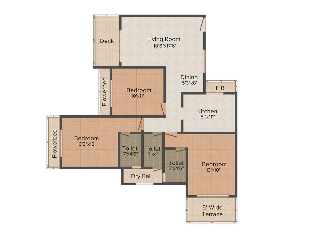 Swaraj Queensbay (3BHK+3T (1,800 sq ft) 1800 sq ft)