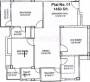 Floor Plan (3BHK+2T (1,450 sq ft) 1450 sq ft) Vasundhara Homes Crest Floor Plan (3BHK+2T (1,450 sq ft) 1450 sq ft)