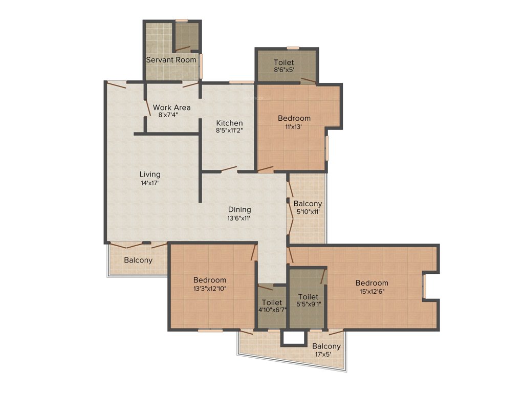 Presidency Flora (3BHK+3T (2,145 sq ft) 2145 sq ft)