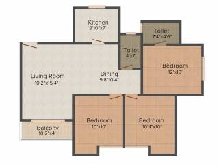 Presidency Lifestyle (3BHK+2T (1,090 sq ft) 1090 sq ft) Presidency Lifestyle (3BHK+2T (1,090 sq ft) 1090 sq ft)