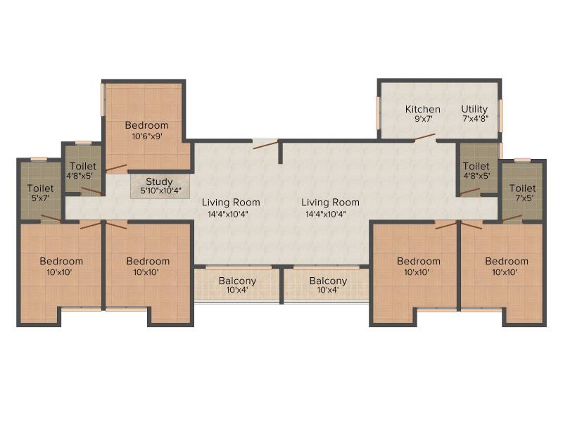 Presidency Lifestyle (5BHK+4T (1,805 sq ft) + Study Room 1805 sq ft)