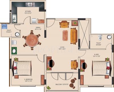 Presidency Vintage (2BHK+2T (1,310 sq ft) 1310 sq ft)