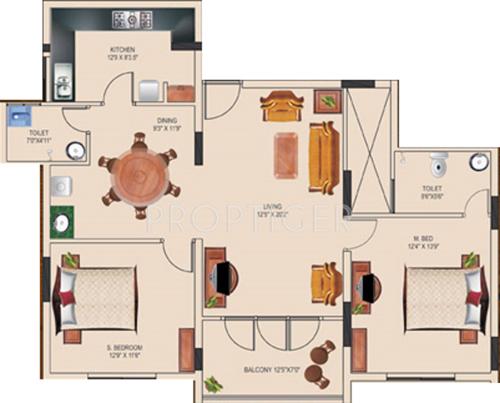 Presidency Vintage (2BHK+2T (1,310 sq ft) 1310 sq ft) Presidency Vintage (2BHK+2T (1,310 sq ft) 1310 sq ft)