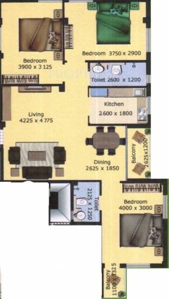 Jasmine Floret (3BHK+2T (1,337 sq ft) 1337 sq ft) Jasmine Floret (3BHK+2T (1,337 sq ft) 1337 sq ft)