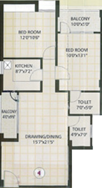 Floor Plan (2BHK+2T (1,085 sq ft) 1085 sq ft) Vasundhara Homes Lush County Floor Plan (2BHK+2T (1,085 sq ft) 1085 sq ft)