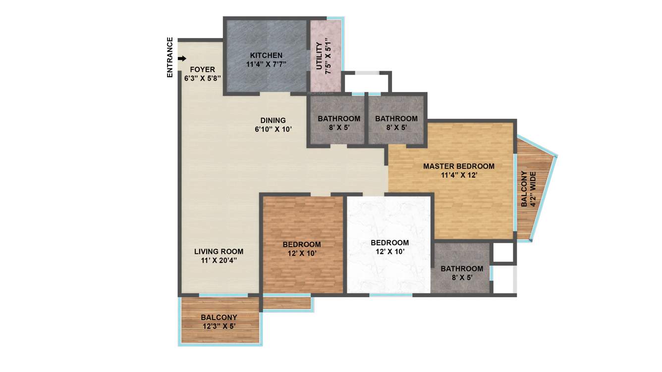 Sumadhura Essenza (3BHK+3T (1,580 sq ft) 1580 sq ft)