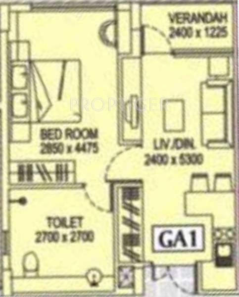 Rosedale Developers Garden (1BHK+1T (605 sq ft) 605 sq ft)