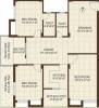 Vasundhara Homes Le Grassia Floor Plan (3BHK+2T (1,555 sq ft) 1555 sq ft)
