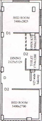 SS Saswata Appartment (2BHK+1T (706 sq ft) 706 sq ft)