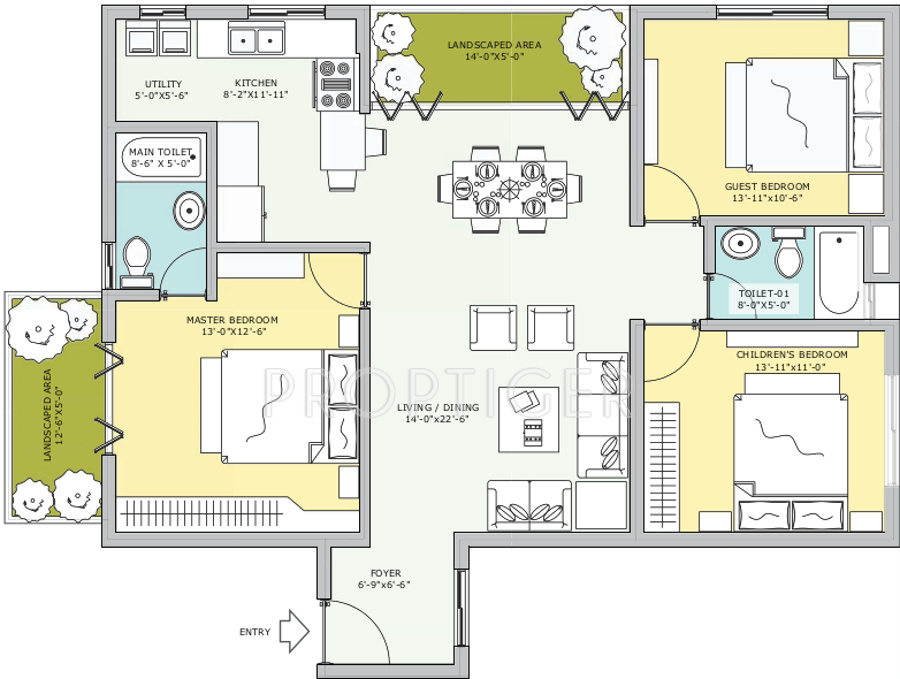 Inner Glory Fields (3BHK+2T (1,643 sq ft) 1643 sq ft) Inner Glory Fields (3BHK+2T (1,643 sq ft) 1643 sq ft)