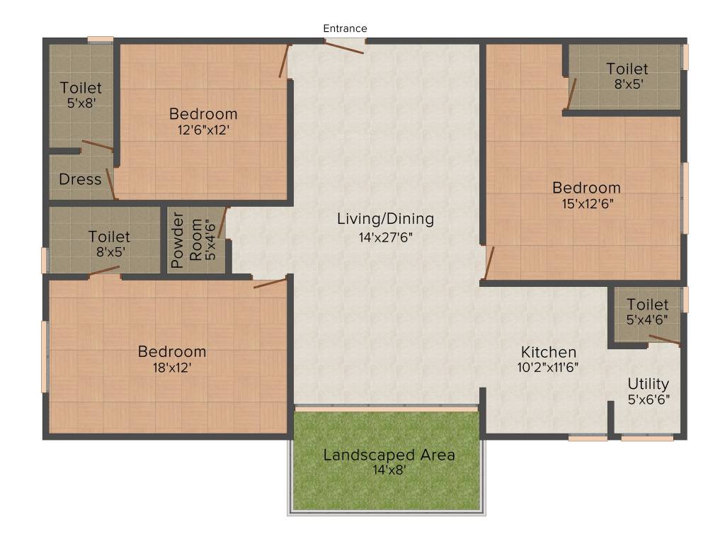 Inner Glory Fields (3BHK+4T (1,942 sq ft) 1942 sq ft)