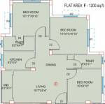 Eden Group Tolly Greenwood (3BHK+2T (1,200 sq ft) 1200 sq ft)