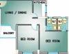 South Garden (2BHK+2T (920 sq ft) 920 sq ft)