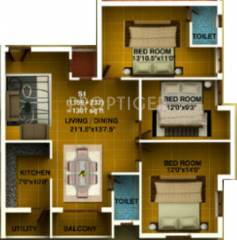 Brownstone Sai Dharani (3BHK+2T (1,301 sq ft) 1301 sq ft) Brownstone Sai Dharani (3BHK+2T (1,301 sq ft) 1301 sq ft)