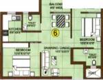 Bikash Mahaveer Plaza (2BHK+2T (998 sq ft) 998 sq ft)
