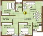 Bikash Mahaveer Plaza (3BHK+1T (1,209 sq ft) 1209 sq ft)