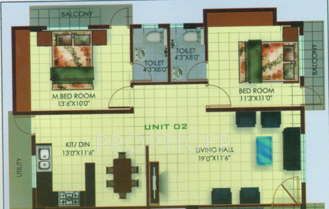 VR Residency (2BHK+2T (1,160 sq ft) 1160 sq ft) VR Residency (2BHK+2T (1,160 sq ft) 1160 sq ft)