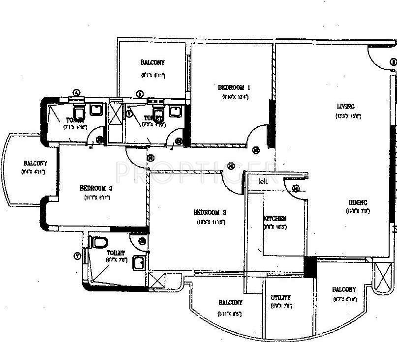 IBC Platinum City (3BHK+3T (1,675 sq ft) 1675 sq ft)