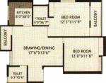 GDS Tower (2BHK+2T (1,175 sq ft) 1175 sq ft)