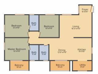 Vaishnavi Gardenia (3BHK+3T (1,618 sq ft) 1618 sq ft) Vaishnavi Gardenia (3BHK+3T (1,618 sq ft) 1618 sq ft)